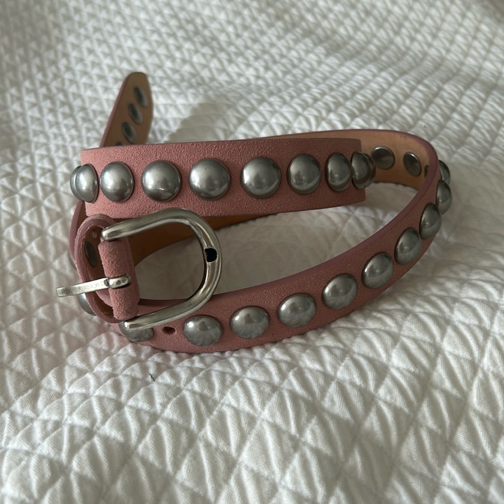 Isabel Marant lightly used pink suede belt, size small